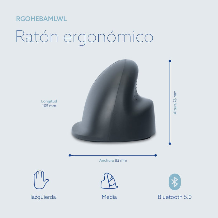 EAN 8719274493204 - R-Go Tools RGOHEBAMLWL ratón Universal Izquierda Bluetooth Óptico 1600 DPI imagen 14