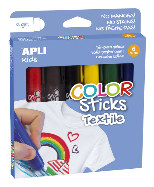 EAN 8410782175391 - APLI Kids Color Sticks Textile imagen 1