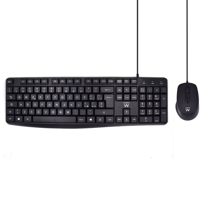 EAN 8052101430356 - Ewent EW3005 teclado Ratón incluido Oficina USB QWERTY Italiano Negro imagen 1