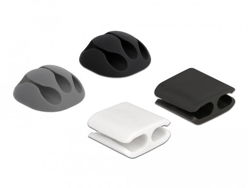 EAN 4043619183944 - DeLOCK 18394 organizador de cables Escritorio/pared Soporte para cables Negro, Gris, Blanco 4 pieza(s) imagen 1
