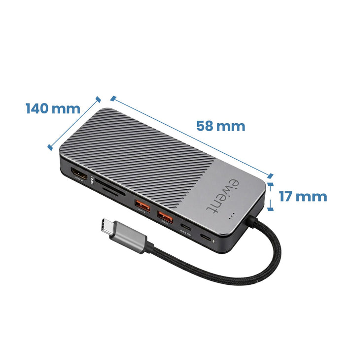 EAN 8052101435993 - Ewent EW1156 base para portátil y replicador de puertos Alámbrico USB 3.2 Gen 1 (3.1 Gen 1) Type-C Alumin imagen 3
