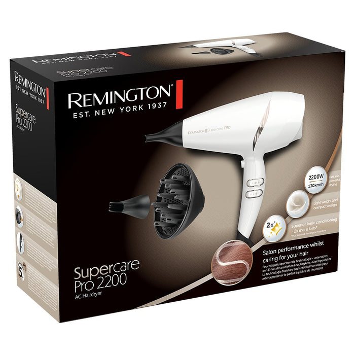 EAN 5038061113648 - Remington Supercare Pro 2200 AC secador 2200 W Negro, Blanco imagen 4