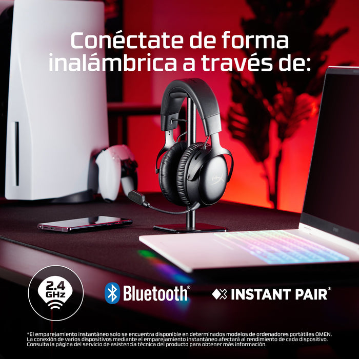 EAN 0198415435569 - HyperX Cloud III S Wireless Black-Red Gaming Headset Inalámbrico Diadema Juego Bluetooth imagen 8