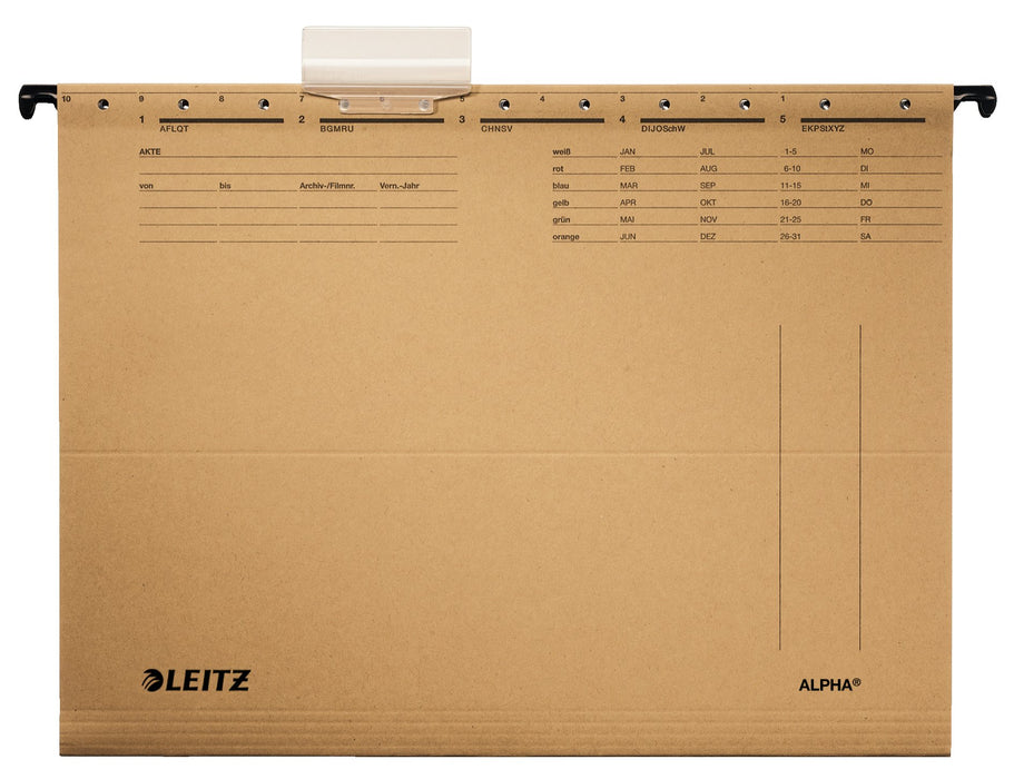 EAN 4002432331444 - Leitz Alpha archivador colgante Cartón, Metal A4 Marrón imagen 1