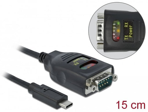 EAN 4043619640386 - DeLOCK 64038 cable de serie Negro 0,15 m USB Tipo C imagen 2
