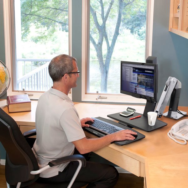 EAN 698833025705 - Ergotron WorkFit -A, Single LD @ Worksurface+ 61 cm (24") Escritorio Negro imagen 4