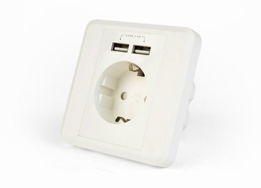 EAN 8716309109253 - EnerGenie EG-ACU2A2-01 toma de corriente 2 x USB + CEE 7/3 Blanco imagen 1