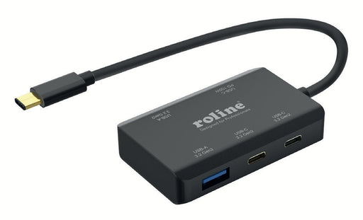 EAN 7630049633452 - ROLINE 14.02.5060 hub de interfaz USB Tipo C 10000 Mbit/s Negro imagen 1