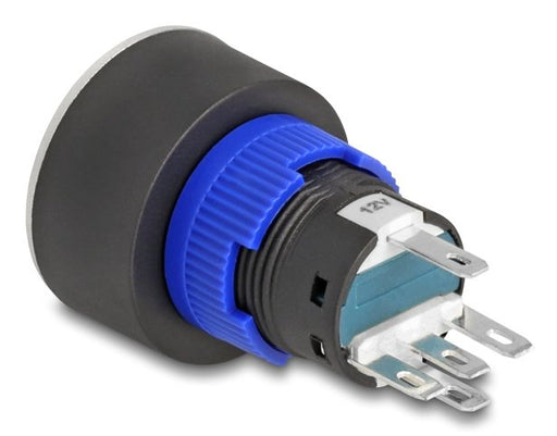 EAN 4043619220489 - DeLOCK 22048 interruptor eléctrico Interruptor pulsador Negro, Azul, Verde, Plata imagen 2
