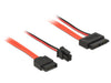 EAN 4043619848485 - DeLOCK 0.3m, SATAIII 7p + 4p/Slim SATAIII 13p cable de SATA 0,3 m SATA 7-pin + Molex (4-pin) SATA 13-pin  imagen 1