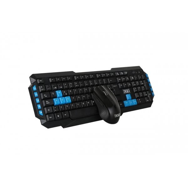 EAN 8436531559212 - 3GO COMBODRILEW2 teclado Ratón incluido Universal RF inalámbrico QWERTY Español Negro, Azul imagen 3