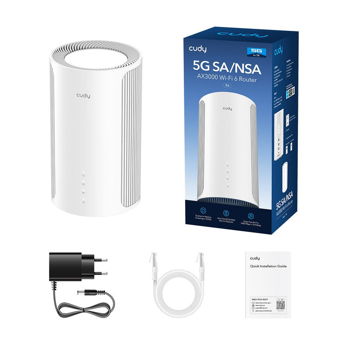 EAN 6971690793562 - Cudy 5G SA/NSA AX3000 Wi-Fi 6 Router, P4 1.0 router inalámbrico Gigabit Ethernet Doble banda (2,4 GHz / 5 imagen 4