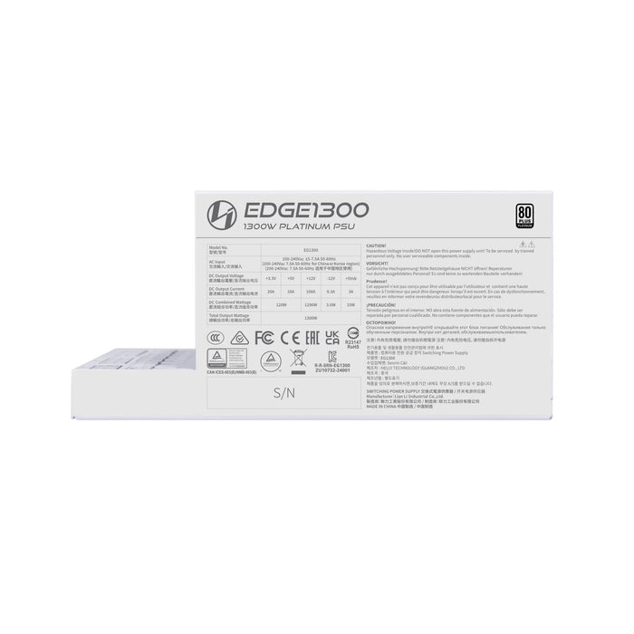 EAN 4718466015464 - Lian Li EG1300 unidad de fuente de alimentación 1300 W 20-pin ATX SFX Blanco imagen 4