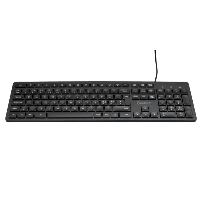 EAN 5704174593553 - eSTUFF GLB211102 teclado Oficina USB QWERTY Nórdico Negro imagen 3
