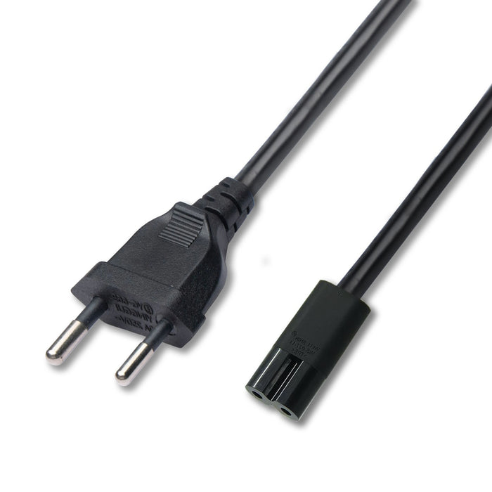 Cable De Alimentación Para Cargadores En Forma De 8 Negro 0.5M