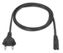 Cable De Alimentación Para Cargadores En Forma De 8 Negro 1.5M