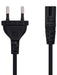 Cable De Alimentación Para Cargadores En Forma De 8 Negro 1.5M