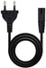Cable De Alimentación Para Cargadores En Forma De 8 Negro 1.5M