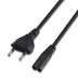 Cable De Alimentación Para Cargadores En Forma De 8 Negro 1.5M