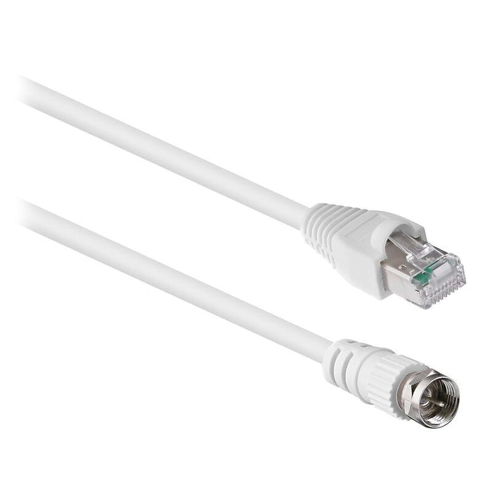 Câble Antena Coaxial-F T Nb Vers Rj 45 2m M/M (Blanco)