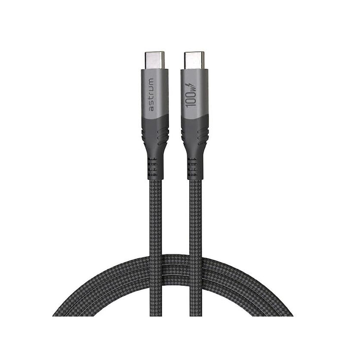 Cable Astrum Vmcc100 Gris De Carga Vervemesh Usb-C A Usb-C 1,2 Metros 100w