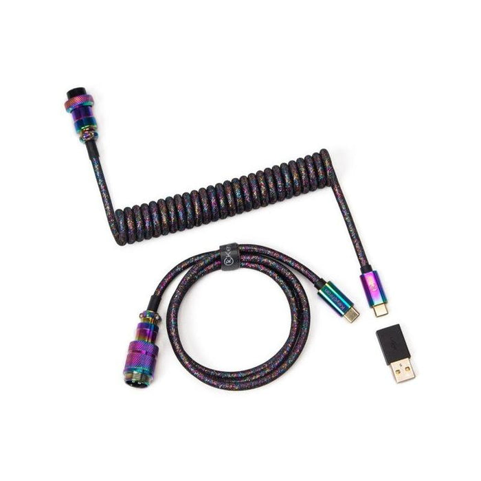 Cable Aviator En Espiral Keychron Usb 3.2 Gen 1 Premium, Usb-C > Usb-C Negro, 1,08 Metros Cab-5