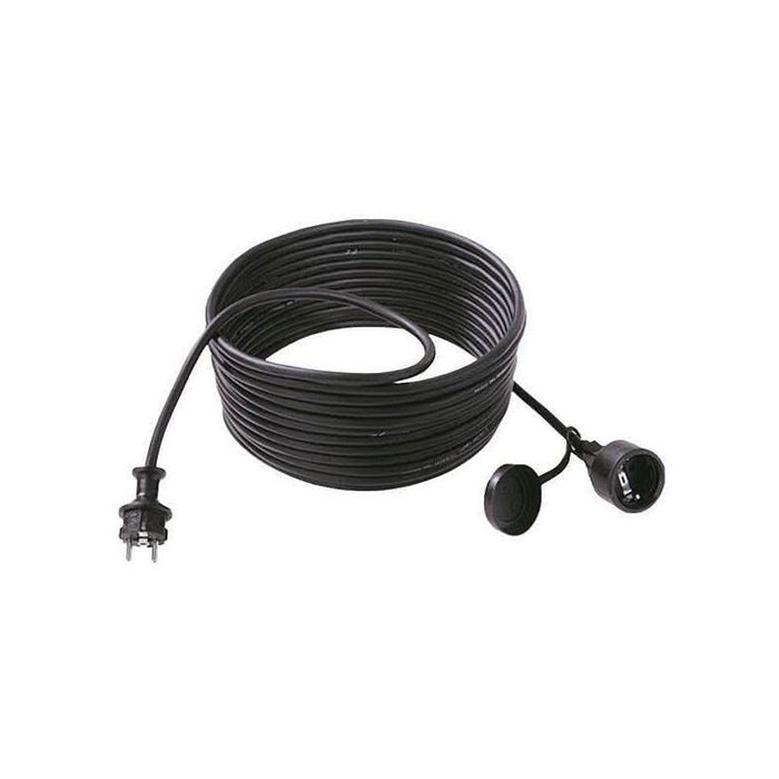 Cable Bachmann, Extensión, Enchufe (Cee7) -> Enchufe (Cee7), 25m, Negro, Con Tapa,