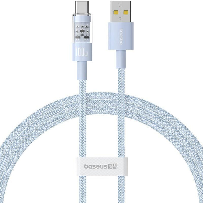 Cable Baseus Gem De Carga Rápida Usb A A Usb C 1 M 100 W Azul