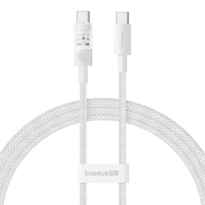 Cable Baseus Gem De Carga Rápida Usb C A Usb C 1 M 100 W Blanco