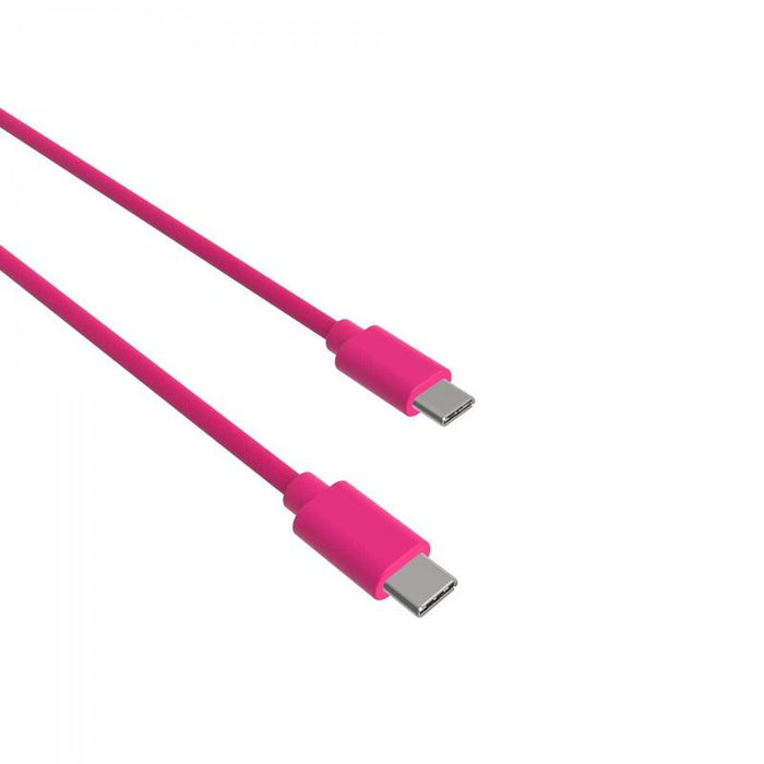 Cable Charge & Synchro Usb-C Vers Usb-C Pd (27w) - Longitud 1.5m - Rosa - Jaym® Pop**