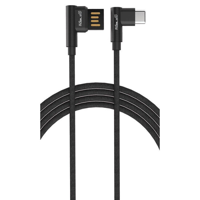 Cable Datos-Carga Mobile+ Mb-1022 Tipo-C A Usb, A 90 Grados