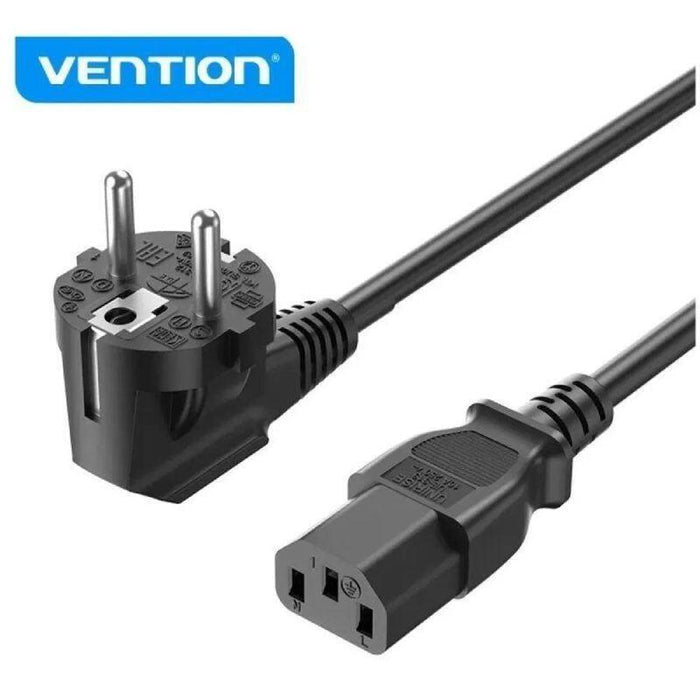 Cable De Alimentación Vention Zcjbac Iec C13 Hembra Cee7 Macho 1.8m Negro