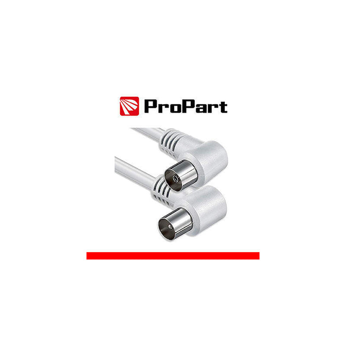 Cable De Antena De Tv Iec 5m Sp-Pr 90 ° Blanco