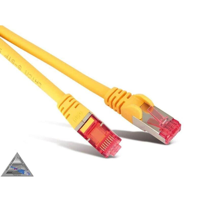 Cable De Red Cat6a Rj45 S Stp 10m Amarillo Libre De Halógenos Ghmt Zertifizier
