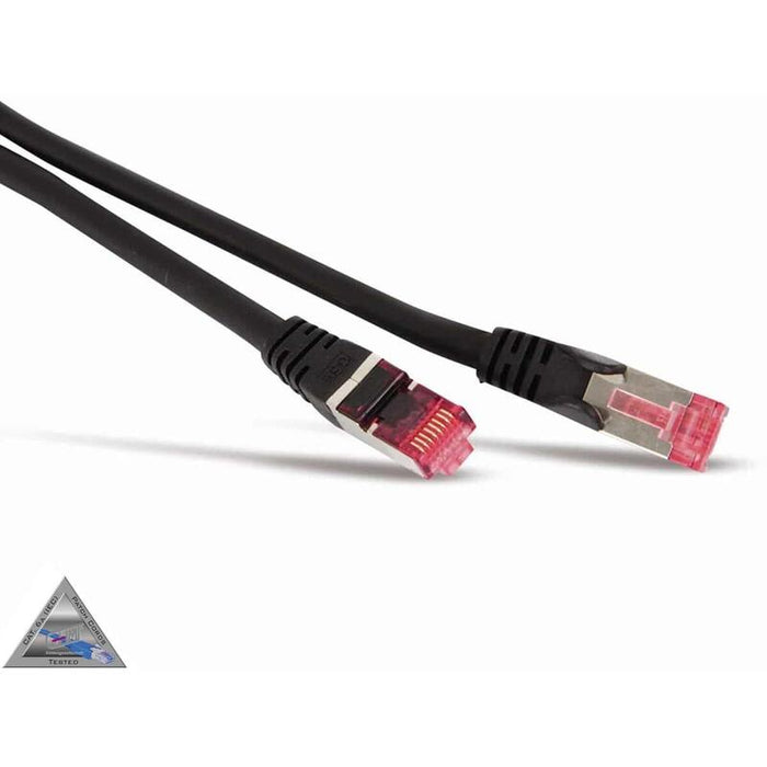 Cable De Red Cat6a Rj45 S Stp 5m Negro Libre De Halógenos Ghmt Zertifizier