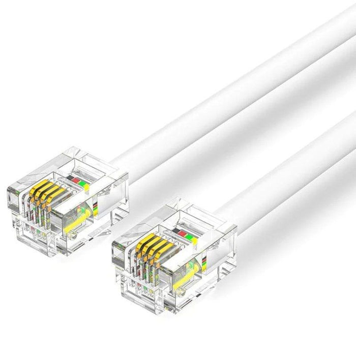 Cable De Teléfono Rj11 6p4c Vention Iqbwl 10m Blanco