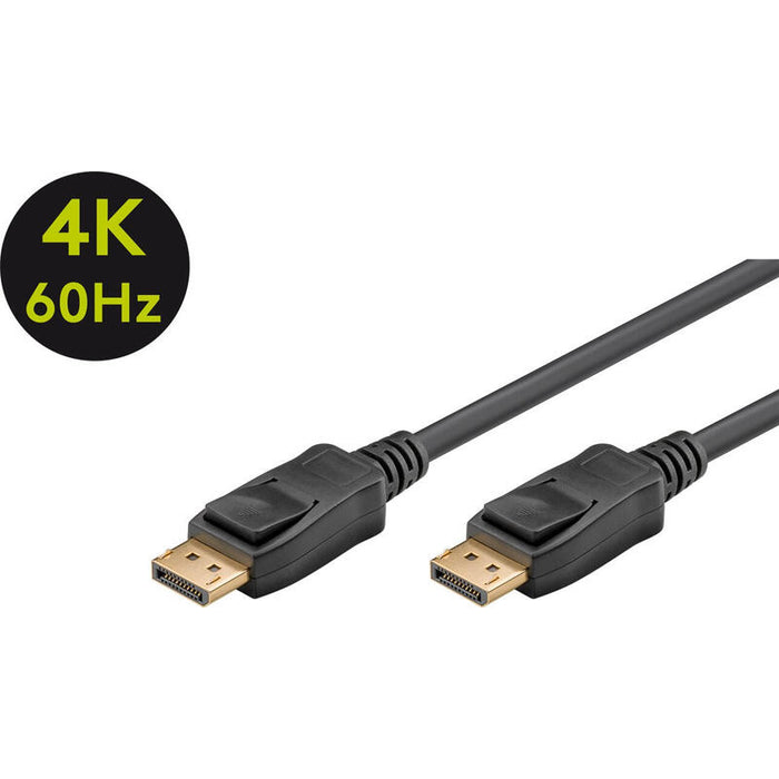 Cable Displayport 5m 4k 1,2 Chapado En Oro Negro