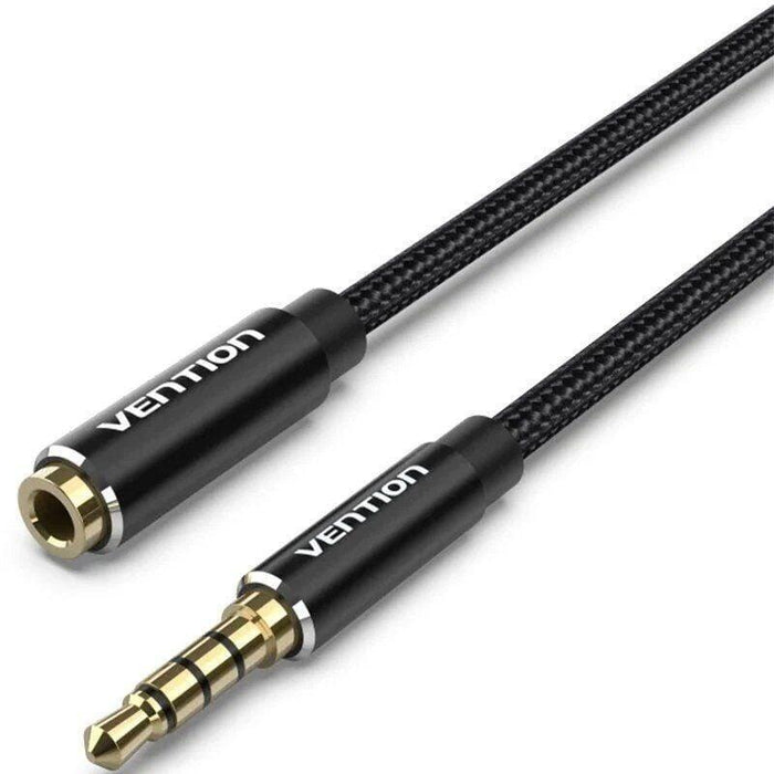 Cable Estéreo Vention Bhcbd Jack 3.5 Macho Jack 3.5 Hembra 50cm Negro