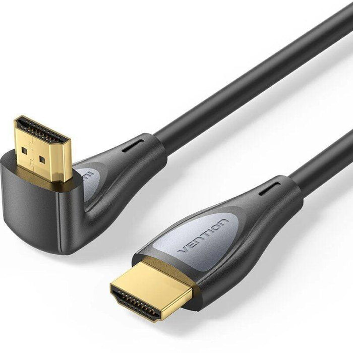 Cable Hdmi 2.0 4k Acodado Vention Alqbg Hdmi Macho Hdmi Macho 1.5m Negro