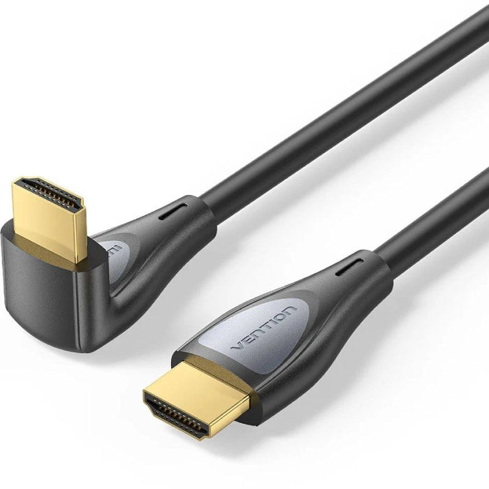 Cable Hdmi 2.0 4k Acodado Vention Alrbh Hdmi Macho Hdmi Macho 2m Negro