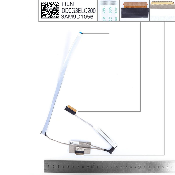 Cable Flex Para Portátil Hp Tpn-Q236 Q238 15-Ek 15-En Dd0G3Elc200 30 Pines