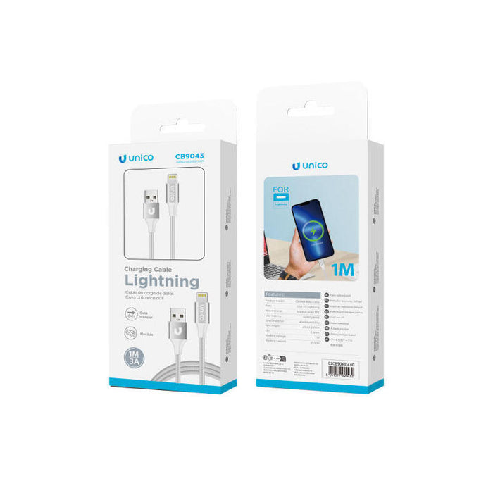 Cable De Datos Y Carga Lightning A Usb A - 3,4a - 1m