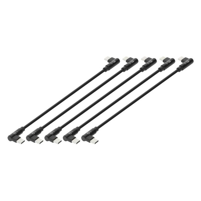 Cable Manhattan Usb-C De Carga 2x 90°Winkel 60 W 20 Cm 5er-Pack