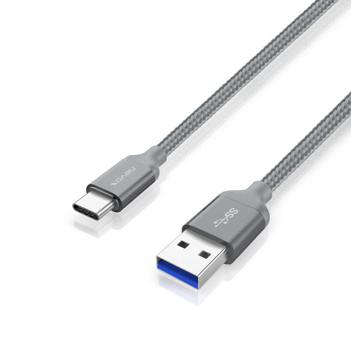 Cable Nevox Usb 3.2 Gen 1, Usb-A Macho > Usb-C Macho Plateado, 1 Metro, Con Funda 4250686404579.0