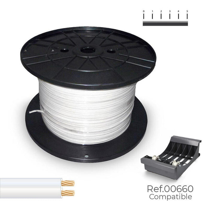 Cable Paralelo 48v 2 X 1,00 Mm² Blanco 400 M. (Bobina Mediana)
