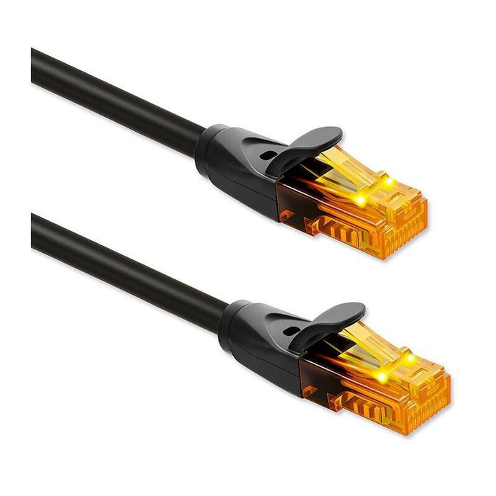 Kabel Patchcord Utp Kat.6 2 X Rj-45 High Speed 1gb/S Pozlacane Styki 25m Negro