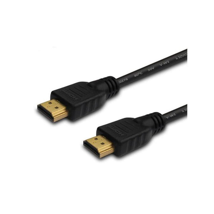 Cable  Savio Cl-196 Hdmi 3 M, Negro, Conectores Dorados, Versión 2.0 High Speed, Ethernet/3d