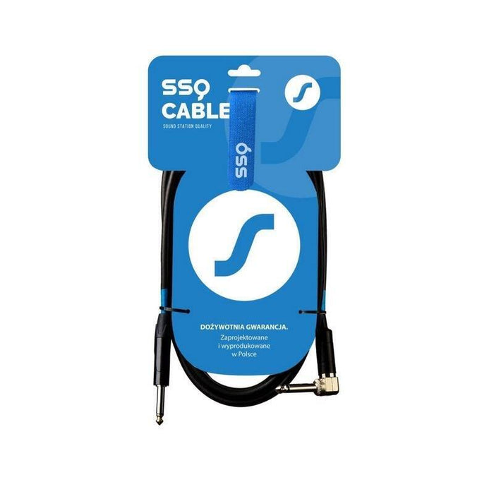 Cable Ssq Jmpjmk1 Ss-1439  Jack Mono - Jack Mono (Ángulo De 90 Grados) 1 M Negro