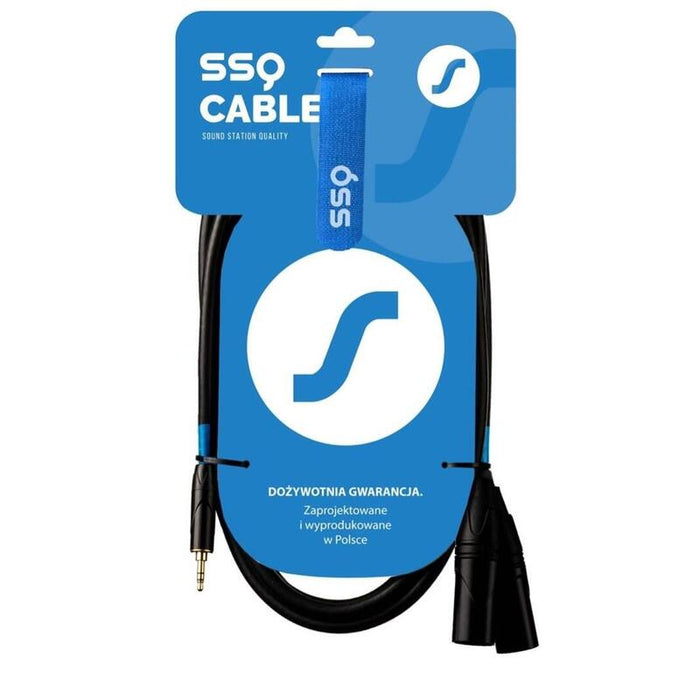 Cable Ssq Mixlr1 Ss-1816  Jack Stereo 3,5 Mm - 2x Xlr 1 M Negro