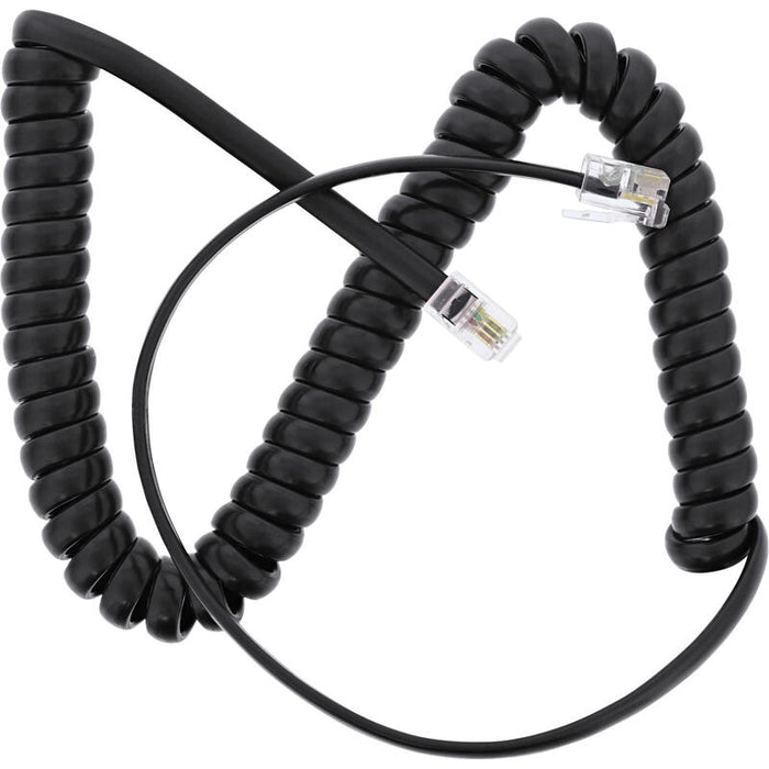 Cable Telefónico En Espiral Inline Rj10 4p4c Negro 2m